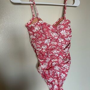 J. Crew One-Piece Swimsuit - Pink & White